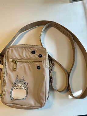 Studio Ghibli My Neighbor Totoro Crossbody Bag BoxLunch Licensed Beige Mini